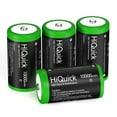 thumbnail image 1 of HiQuick 4 Pack D Rechargeable Batteries 10000mAh 1.2V NiMH D Size Batteries with Store Boxes, 1 of 7