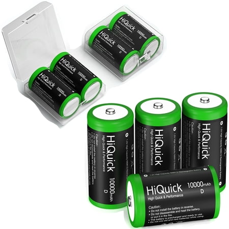 HiQuick D Cell Rechargeable General Purpose Battery, 8 Count