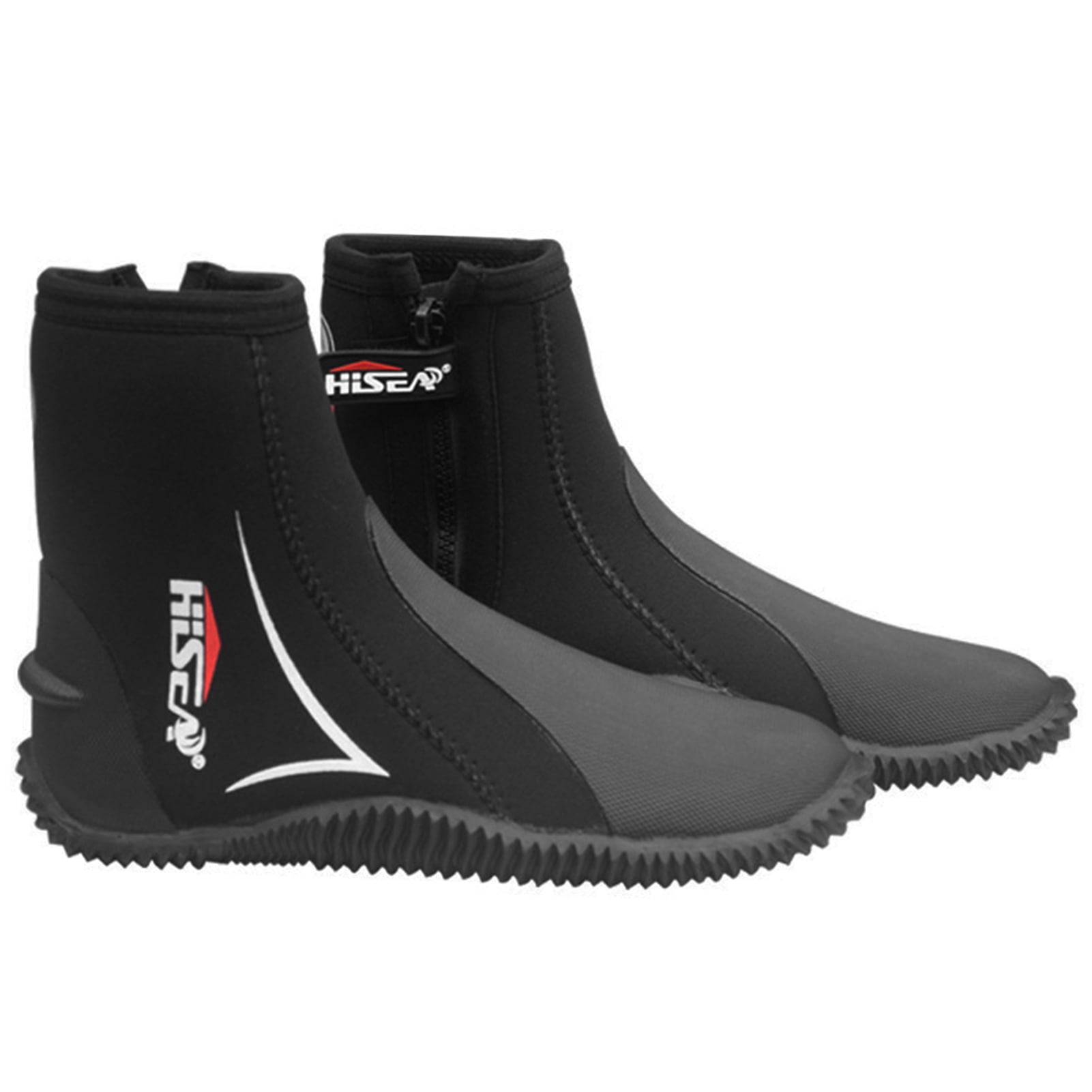 HiSEA 5mm Neoprene Dive Boots Wetsuit Boots with Side Zipper for Men and  Women Snorkeling Diving