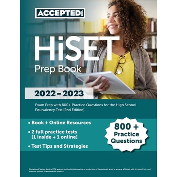 Pre-Owned HiSET Prep Book 2022-2023: Exam Prep with 800+ Practice Questions for the High School Equivalency (Paperback) by Cox