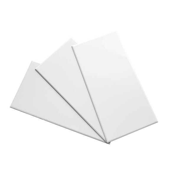 HiTRONS SOLUTiONS Ver Q Diy Kitchen Wall Metal Tile White Color (50 Ea)