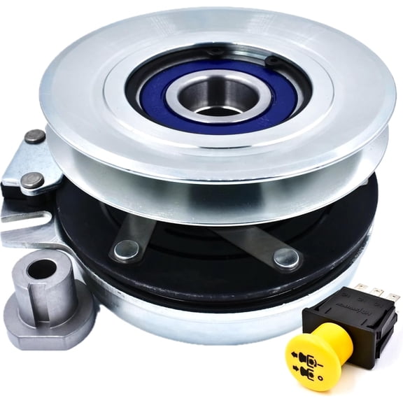 HiTorque 130ftlb BIGBearing Solid Steel Billet Pulley Clutch 917-05001 917-1774C 5219-25 & PTO Switch 925-04175A 925-04258A for Cub Cadet MTD Troy-Bilt White Craftsman Garden Tractor Lawn Mower