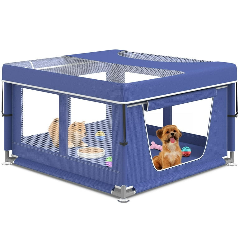Pet playpen with roof hot sale