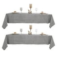 thumbnail image 1 of Hiasan 2-piece pack Checkered PVC Tablecloth Rectangle - 100% Waterproof Spillproof Stain Resistant Wipeable Vinyl Table Cloth for Outdoor Picnic Kitchen Dining, 54 x 120 Inch, Grey, 1 of 8