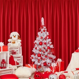 ABPHOTO Polyester 5x7ft White Christmas Winter Snow Photo Backdrop Background