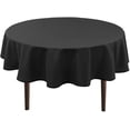 thumbnail image 1 of Hiasan Black Round Tablecloth 70 Inch - Waterproof Stain Resistant Spillproof Fabric Washable Table Cloth for Dining Room Kitchen Party, 1 of 7