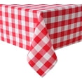 thumbnail image 1 of Hiasan Buffalo Plaid Tablecloth Rectangle, 54 x 80 Inches - Waterproof & Washable Polyester Fabric Checkered Table Cover for Dining, Outdoor Picnic and Party (Red and White), 1 of 8