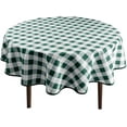 thumbnail image 1 of Hiasan Christmas Checkered Round Tablecloth 50 Inch - Waterproof Stain and Wrinkle Resistant Washable Fabric Table Cloth for Dining Room Party Outdoor Picnic, Forest Green and White, 1 of 8