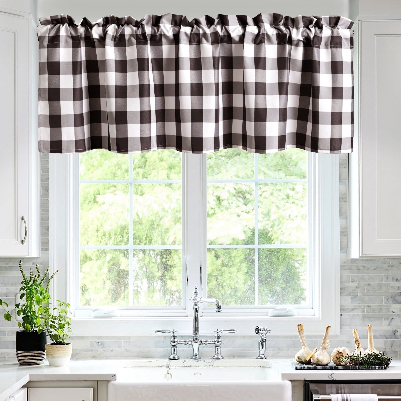 Vlanace Hiasan, Kitchen Valance Curtain, 42