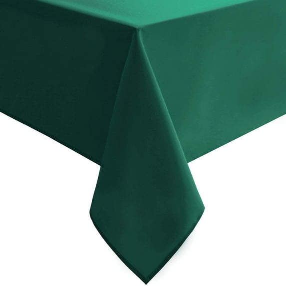 Hiasan Christmas Emerlad Green Tablecloth for Rectangle Tables - Waterproof Washable Oblong Table Cloth for Dining Kitchen and Outdoor Use, 54 x 80 Inch