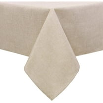 Hiasan Faux Linen Rectangle Tablecloth - Wrinkle and Stain Resistant Washable Table Cloth for Kitchen Dining Room Holiday Table Cover for Party Dinner, Beige, 54 x 80 Inch