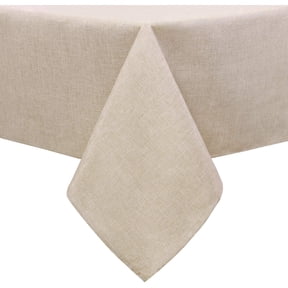 Hiasan Faux Linen Rectangle Tablecloth - 54 x 80 Inch Beige Wrinkle and Stain Resistant Washable Table Cloth for Kitchen Dining Room Holiday Table Cover for Party Dinner