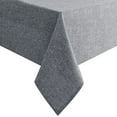 thumbnail image 1 of Hiasan Faux Linen Rectangle Tablecloth - Wrinkle and Stain Resistant Washable Table Cloth for Kitchen Dining Room Holiday Table Cover for Party Dinner, Grey, 54 x 80 Inch, 1 of 6