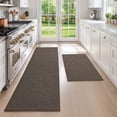 thumbnail image 1 of Hiasan Kitchen Rugs, 2PCS Kitchen Mats Non-Slip Water Anti Fatigue Rugs for Kitchen, Floor, Office, 17"x30"+17"x47", Coffee Brown, 1 of 7