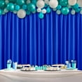 thumbnail image 1 of Clearance! Hiasan Backdrop for Party Decoration [2P], Prom Graduation, Rod Pocket High Density Polyester Photo Background, 5ft x 10ft, Neon Blue, 1 of 6