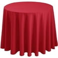 thumbnail image 1 of Hiasan Red Round Tablecloth 108 Inch - Waterproof Stain Resistant Spillproof Polyester Fabric Table Cloth for Dining Room Kitchen Party, 1 of 8