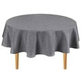 thumbnail image 1 of Hiasan Round Tablecloth 80 Inch - Wrinkle and Stain Resistant Washable Polyester Fabric Table Cloth for Patio Dining Room Kitchen Party, Grey, 1 of 5