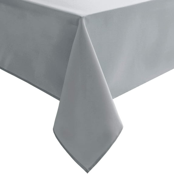 Hiasan Silver Grey Rectangle Tablecloth - Waterproof and Spillproof Washable Fabric Table Cloth for Dining Room Kitchen Party and Outdoor, 60 x 84 Inch