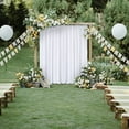 thumbnail image 1 of Clearance! Hiasan White Backdrop for Wedding Decoration [2P], Rod Pocket High Density Polyester Photo Background, 5ft x 8ft, 1 of 6