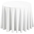 thumbnail image 1 of Hiasan White Round Tablecloth 120 Inch - Waterproof Stain Resistant Spillproof Polyester Fabric Table Cloth for Dining Room Kitchen Party, 1 of 8