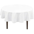 thumbnail image 1 of Hiasan White Round Tablecloth 60 Inch - Waterproof Stain Resistant Spillproof Polyester Fabric Table Cloth for Dining Room Kitchen Parties, 1 of 8