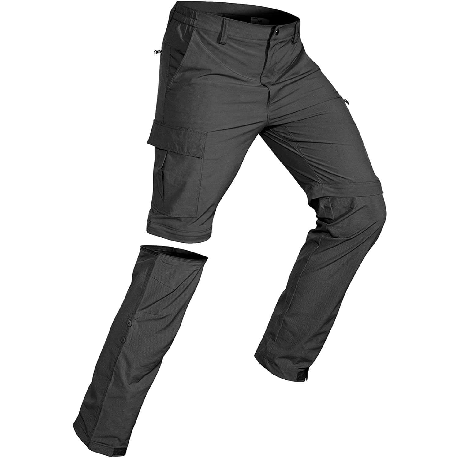 Hiauspor Men's Convertible Hiking Pants Outdoor Quick Dry Zip Off Pants ...