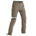 thumbnail image 1 of Hiauspor Men's Hiking Pants Convertible Water-Resistant Quick Dry Lightweight Outdoor Brown 3XL, 1 of 10