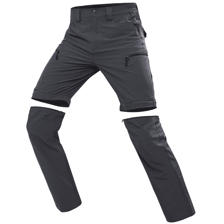 Hiauspor Men's Convertible Pants Quick Dry Zip Off Lightweight for Hiking  Fishing Outdoor Safari with 6 Pockets Grey XXXL 