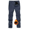 thumbnail image 1 of Hiauspor Men's Fleece Lined Waterproof Snow Ski Hiking Pants Winter Insulated Warm Pants Adjustable Leg Opening, 1 of 8