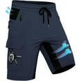 thumbnail image 1 of Hiauspor Men's Loose Quick Dry Shorts with 5 Pockets for Cycling Hiking Fishing Outdoors Navy S, 1 of 5