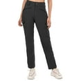 thumbnail image 1 of Hiauspor Womens Cargo Hiking Outdoor pants with 4 Zipper Pockets Qucik Dry Black XXL, 1 of 6