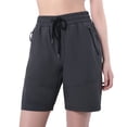thumbnail image 1 of Hiauspor Womens Quick Dry Shorts with 3 Zipper Pockets, Workout Athletic Hiking Shorts, Sizes S-2XL, 1 of 6