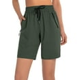 thumbnail image 1 of Hiauspor Womens Quick Dry Shorts with 3 Zipper Pockets, Workout Athletic Hiking Shorts, Sizes S-2XL, 1 of 6