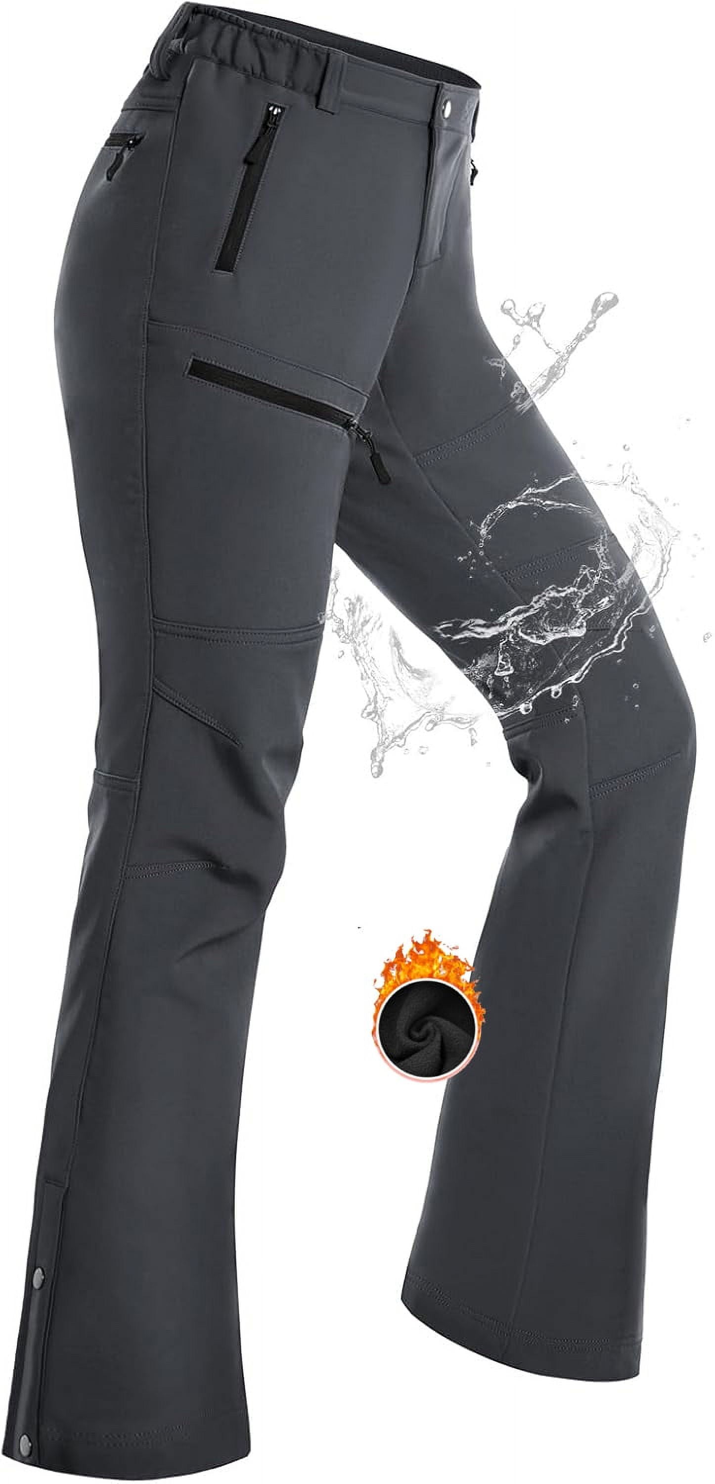 Women's Waterproof Snow Ski Pants - Fleece Lined, Windproof, Insulated For Skiing Hiking Winter Sports-570446