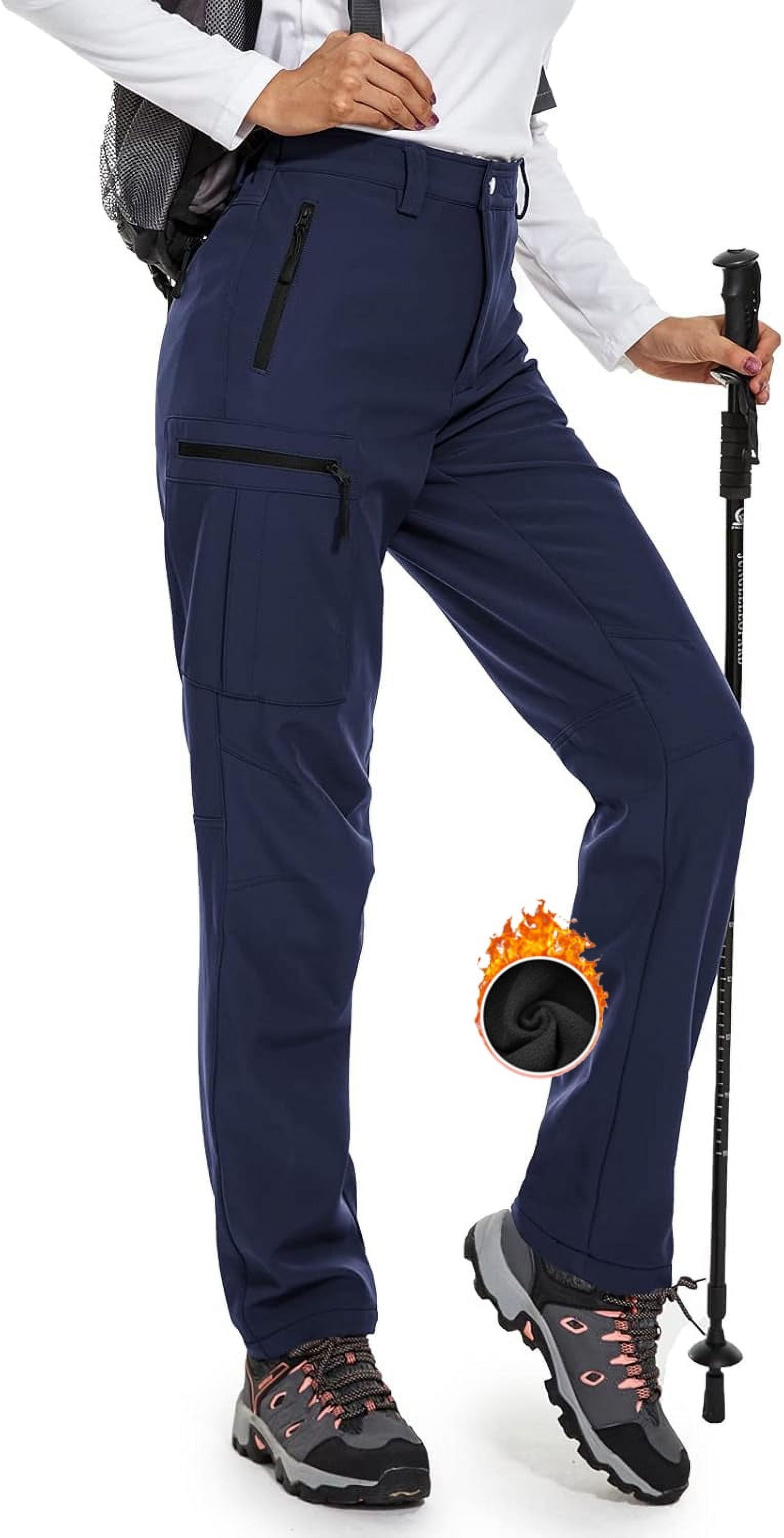 Fleece Lined Pants Women Women's Fleece-Lined Snow Pants - Water Resistant Insulated Ski Pants With Flare Leg For Winter Sports Women Snow Pants