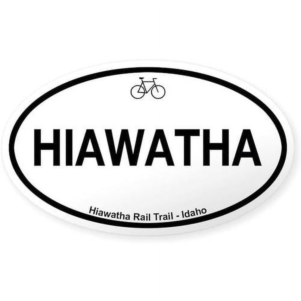 Hiawatha Rail Trail Oval Car Bumper Sticker