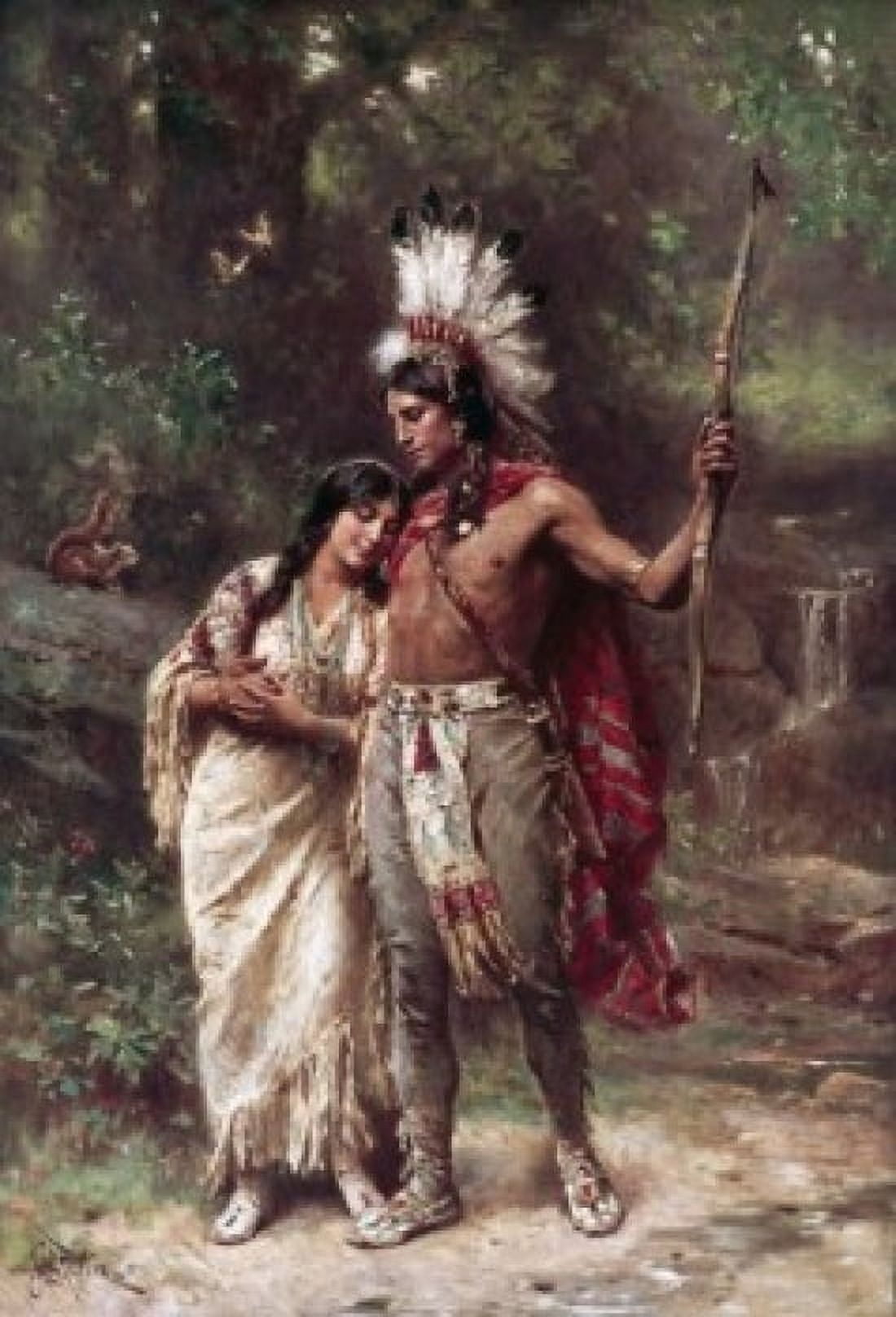 Hiawathas Wedding Journey (Longfellow) Jean Leon Gerome Ferris (1863-1930 American) Canvas Art - Jean Leon Gerome Ferris (24 x 36)