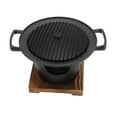 thumbnail image 1 of Hibachi Grill Smokeless Wooden Frame Charcoal Grill for Camping Home Barbecue, 1 of 12