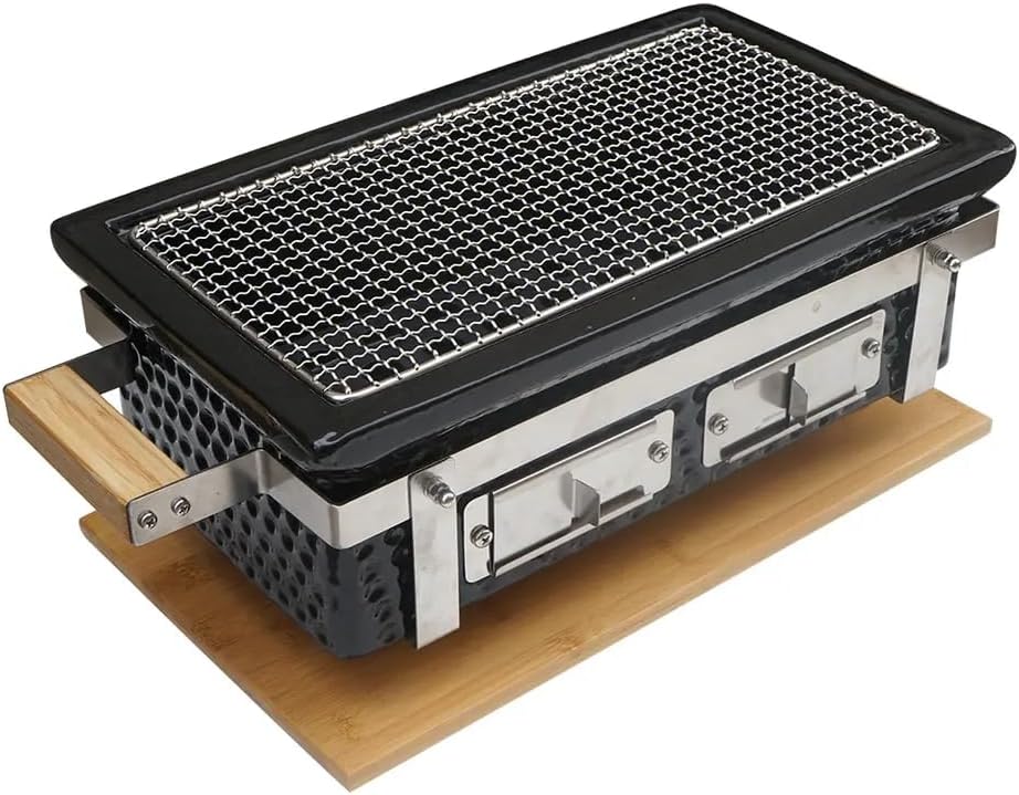 Hibachi Style Yakatori Charcoal Ceramic Japanese Grill Table BBQ for