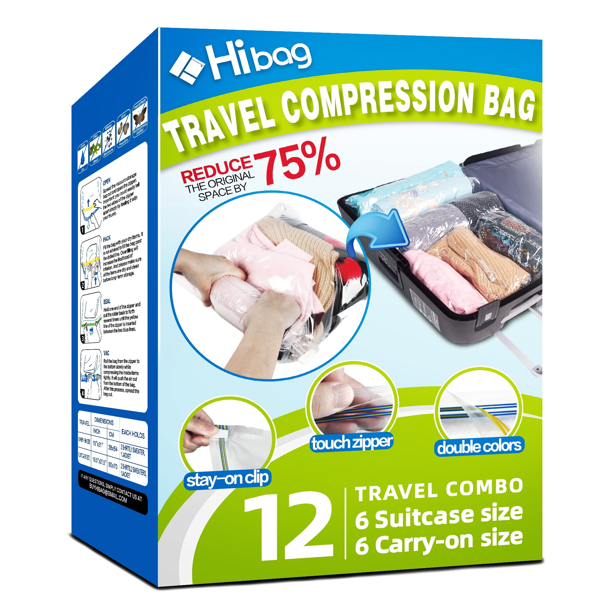 https://i5.walmartimages.com/seo/Hibag-12-Travel-Compression-Bags-Hibag-12-Pack-Roll-up-Space-Saver-Storage-Bags-for-Travel-Suitcase-Size-12-Travel_d47ba323-9ba3-4abf-b3b5-53f64fc9d003.633cf8b33af4ece2ed14f70fbca58b26.jpeg