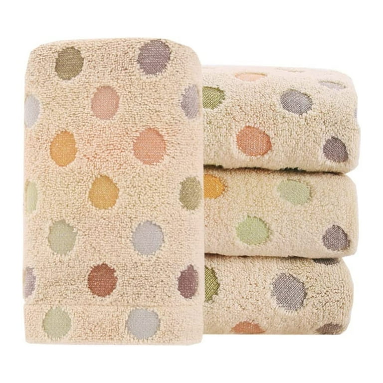 Hibalala 100 Cotton Hand Towels Colorful Polka Dot Pattern Soft Absorbent Towel 35 75CM Set of 4 Walmart