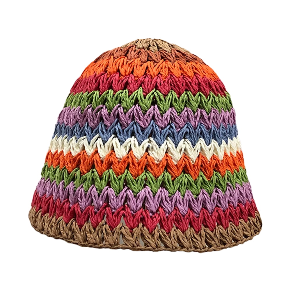 Haila - Rainbow Straw Sun Hat for Women