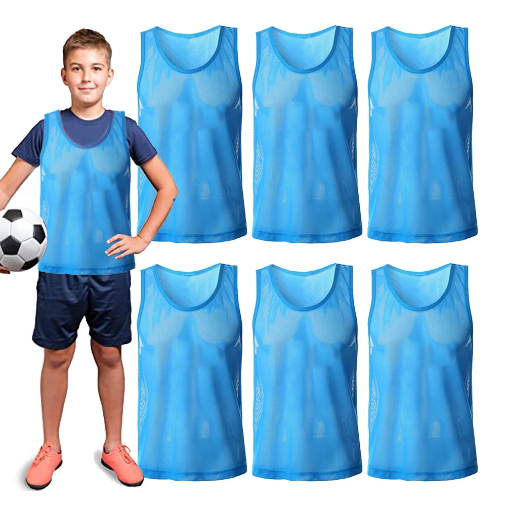 Hibalala Blue Pinnies Soccer pinnies for Sports Soccer Mesh Basketball Jerseys Children Adult