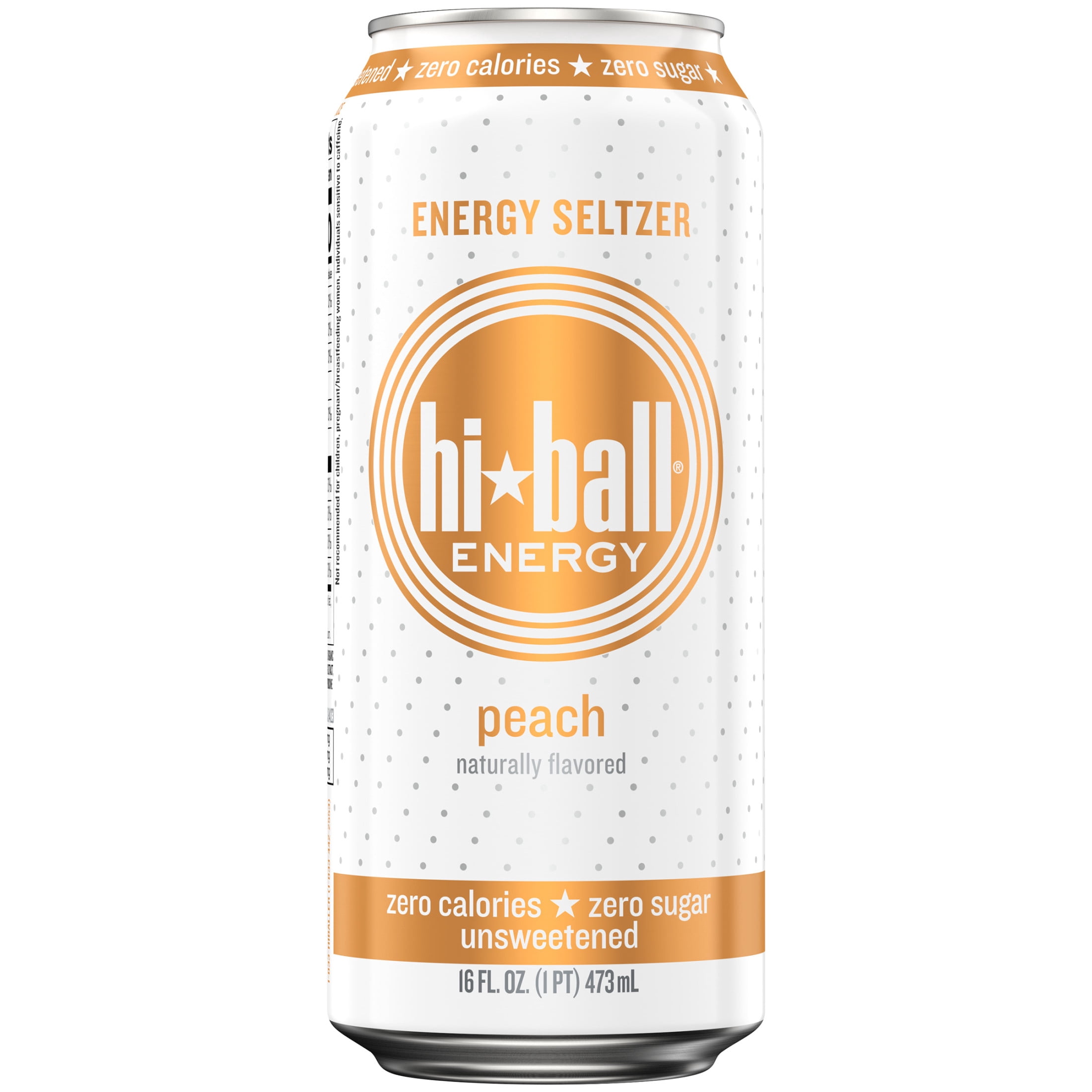 Hiball Energy Peach Energy Seltzer, 16 fl. oz. Can