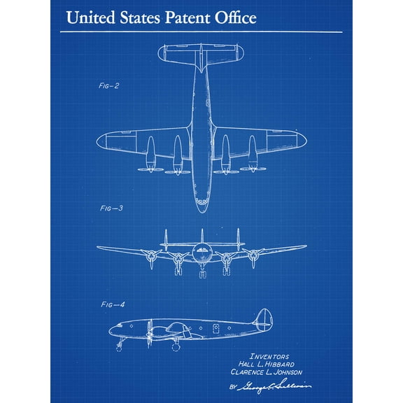 Hibbard Aeroplane Aircraft Airplane 1940 Patent Extra Large XL Wall Art Poster Print