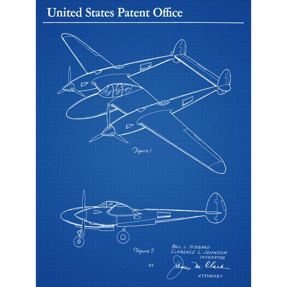 Hibbard Airplane Aircraft Aeroplane 1940 Patent Extra Large XL Wall Art Poster Print