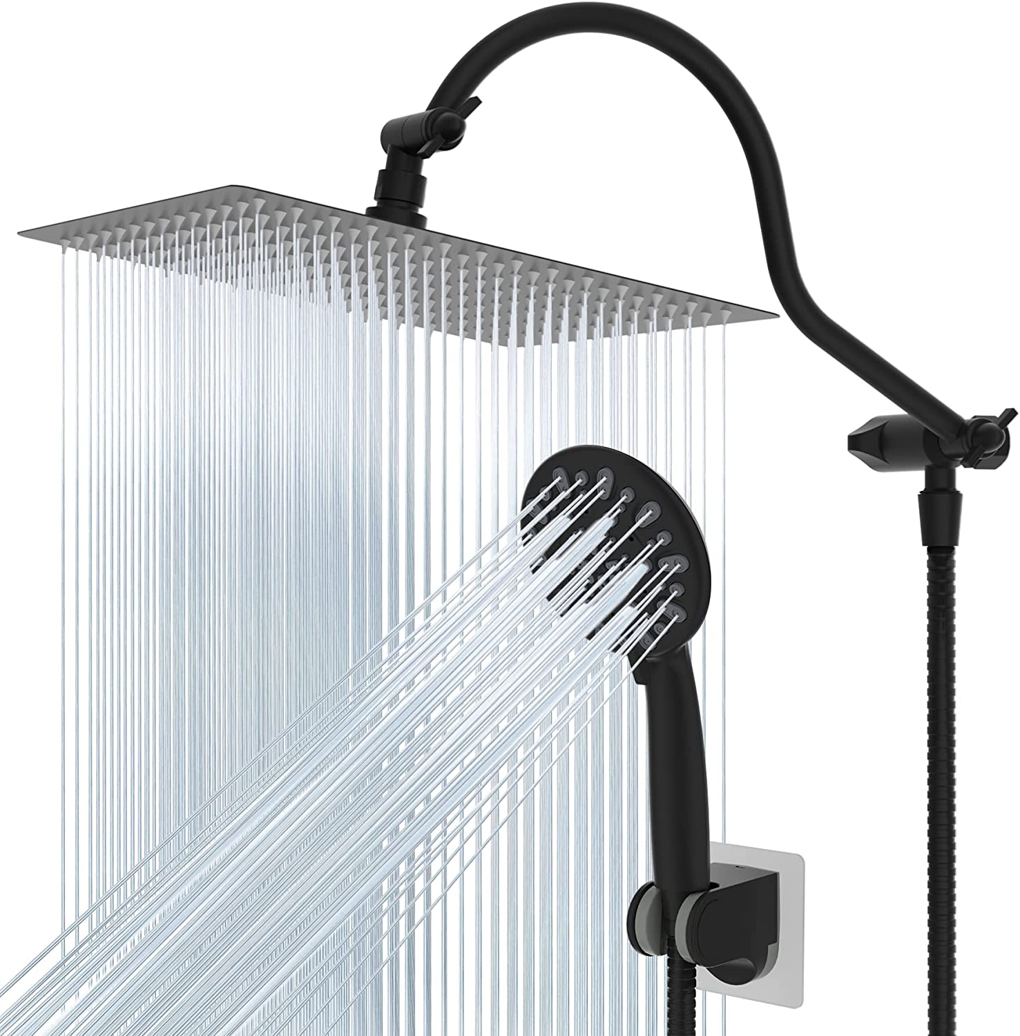 AURIGATE LED Shower Head, Shower Head with Light, 7 Color Light