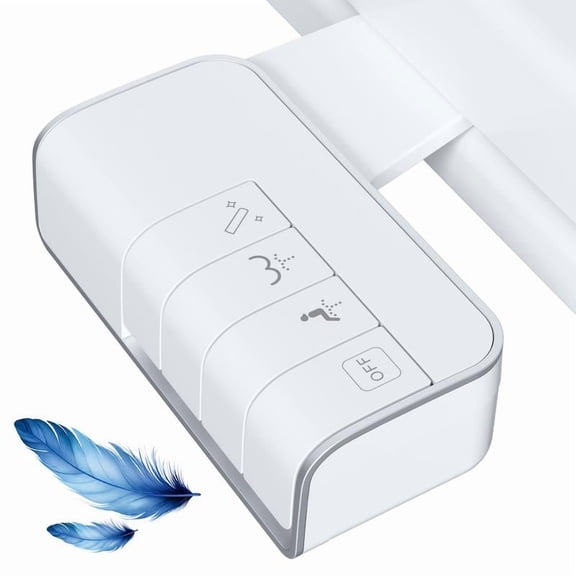 Hibbent Bidet Attachment for Toilet, Non-Electric Dual Nozzle for Frontal & Rear Wash, Adjustable Water Pressure Control, Fresh Water Bidet Toilet Seat, Self Cleaning Water Sprayer, White