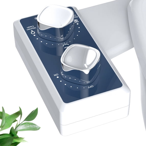 Hibbent Bidet Attachment for Toilet, with Dual Nozzle and Pressure Control. Non-Electric and Self-Cleaning,Cold Water
