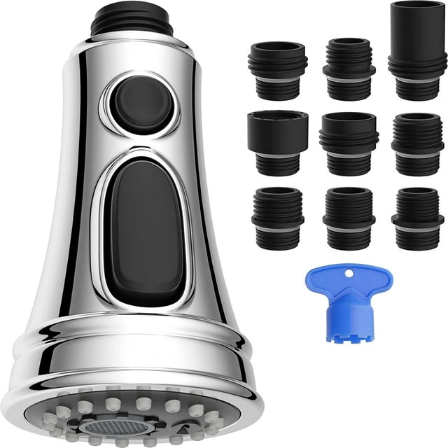 Hibbent Kitchen Faucet Head Replacement, Pull Down Faucet Spray Head, 3